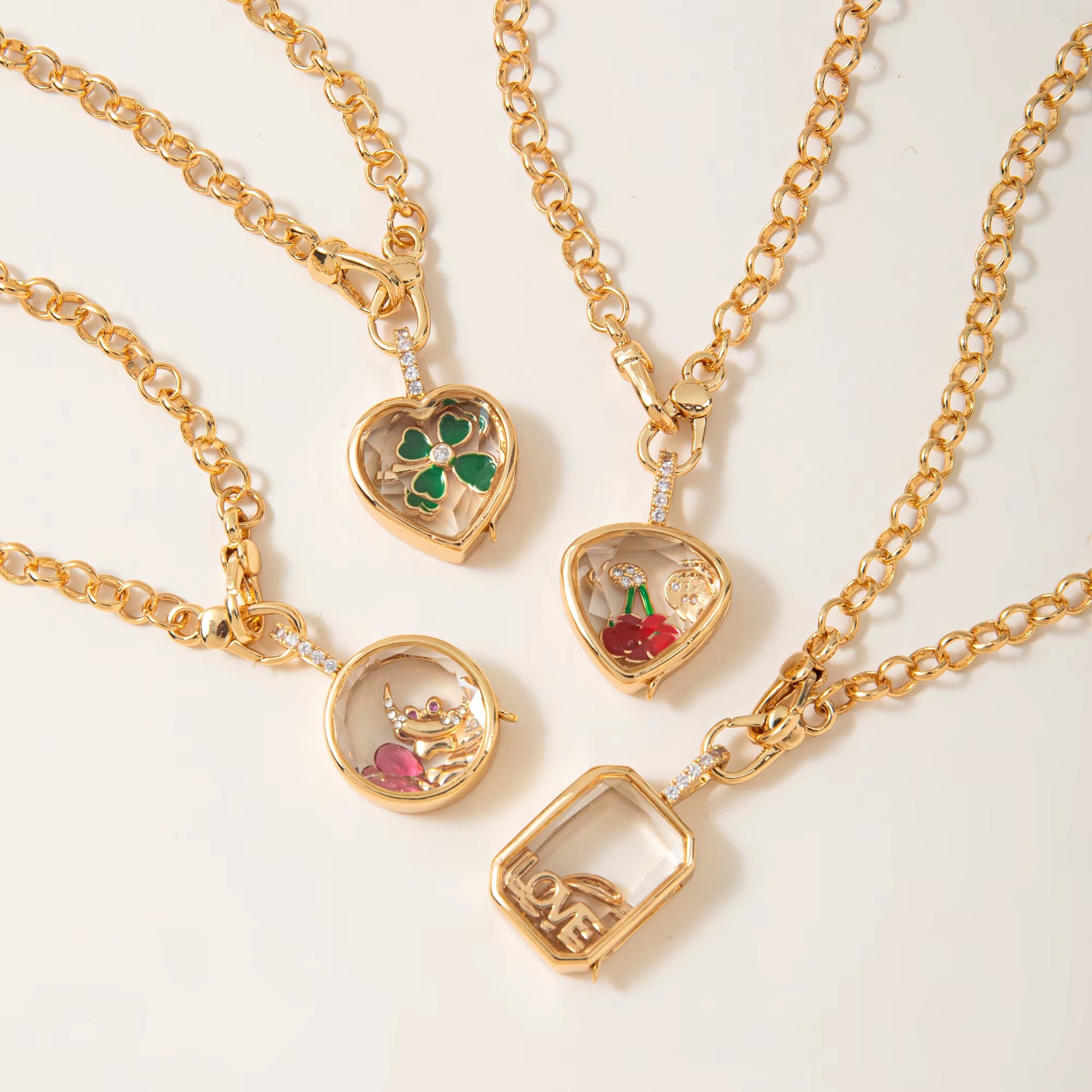 Heart of the Ocean Can Be Opened Necklace, Water Droplet Pendant, Niche Cute Small Object, Collarbone Chain, Color Preservation
